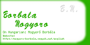 borbala mogyoro business card