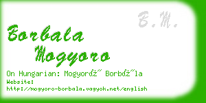 borbala mogyoro business card